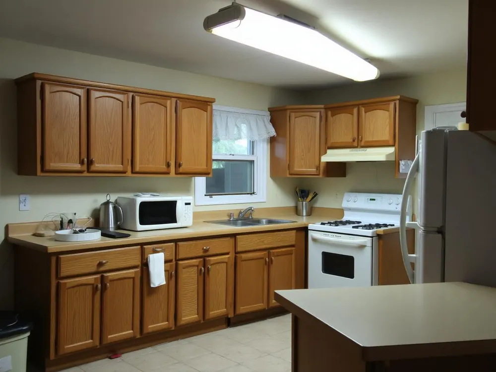 Before: dated kitchen prior to METIS remodel